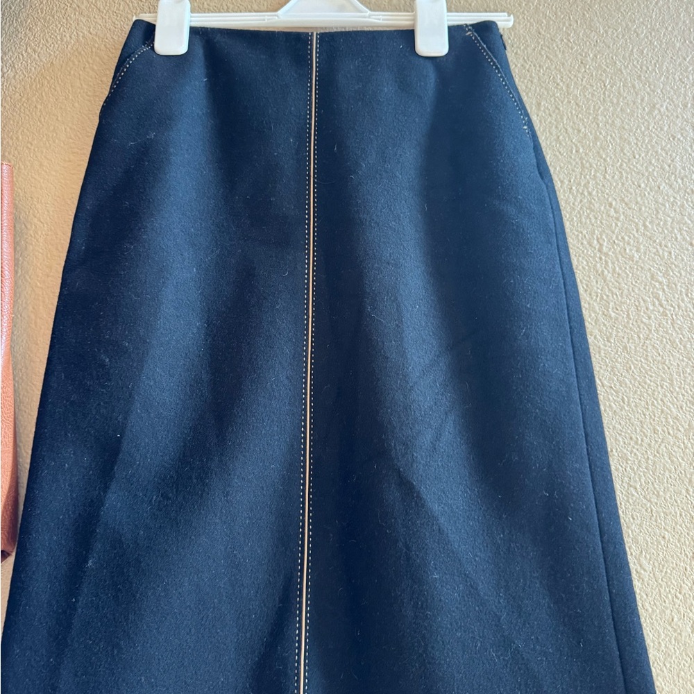 Elegant Black Women's Skirt wool Jcrew